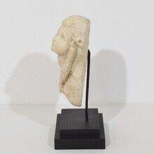Baroque marble winged angel head, Italy circa 1750