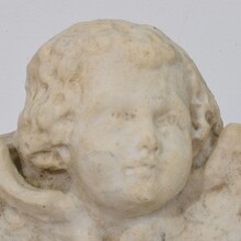 Baroque marble winged angel head, Italy circa 1750