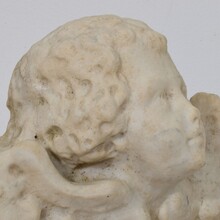 Baroque marble winged angel head, Italy circa 1750
