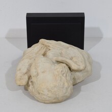 Baroque marble winged angel head, Italy circa 1750