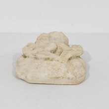 Baroque marble winged angel head, Italy circa 1750