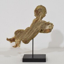 Carved wooden baroque angel, Italy circa 1750