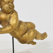 Carved wooden baroque angel, Italy circa 1750