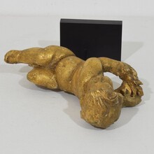 Carved wooden baroque angel, Italy circa 1750