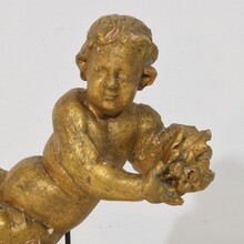 Carved wooden baroque angel, Italy circa 1750