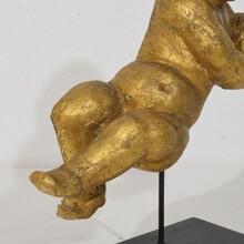 Carved wooden baroque angel, Italy circa 1750