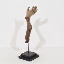 Carved wooden baroque arm of a Saint figure, Italy circa 1750