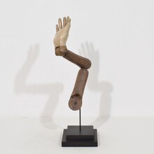 Carved wooden baroque arm of a Saint figure, Italy circa 1750
