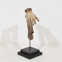 Carved wooden baroque arm of a Saint figure, Italy circa 1750