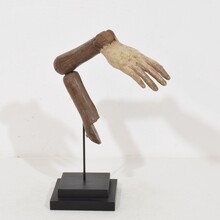 Carved wooden baroque arm of a Saint figure, Italy circa 1750