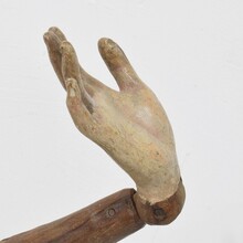 Carved wooden baroque arm of a Saint figure, Italy circa 1750