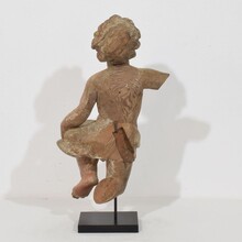 Carved wooden baroque angel fragment, Italy circa 1750