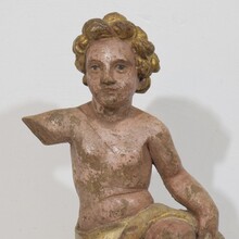 Carved wooden baroque angel fragment, Italy circa 1750