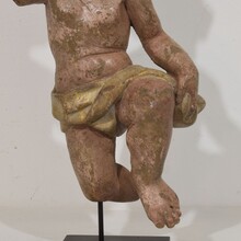 Carved wooden baroque angel fragment, Italy circa 1750
