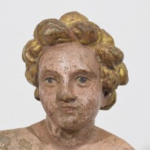 Carved wooden baroque angel fragment, Italy circa 1750