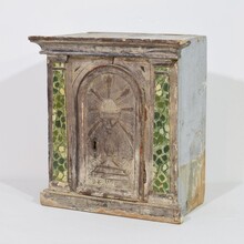 Neoclassical silvered and painted wooden tabernacle, Italy circa 1780