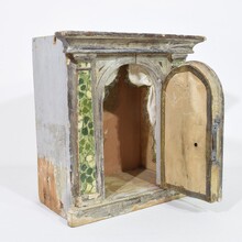 Neoclassical silvered and painted wooden tabernacle, Italy circa 1780