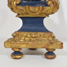 Pair baroque carved wooden reliquary shrines, Italy circa 1750