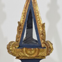 Pair baroque carved wooden reliquary shrines, Italy circa 1750