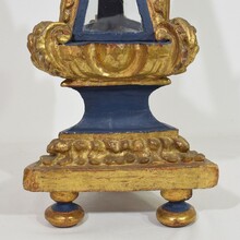 Pair baroque carved wooden reliquary shrines, Italy circa 1750