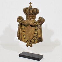 Baroque style giltwood coat of arms, Italy circa 1850