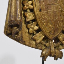 Baroque style giltwood coat of arms, Italy circa 1850