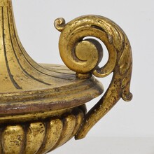 Carved giltwood vase finial ornament, Italy circa 1850