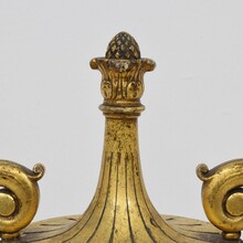 Carved giltwood vase finial ornament, Italy circa 1850