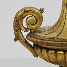 Carved giltwood vase finial ornament, Italy circa 1850