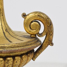 Carved giltwood vase finial ornament, Italy circa 1850