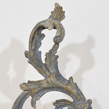 Hand carved wooden baroque style curl ornament, Italy circa 1850