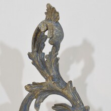 Hand carved wooden baroque style curl ornament, Italy circa 1850