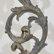 Hand carved wooden baroque style curl ornament, Italy circa 1850