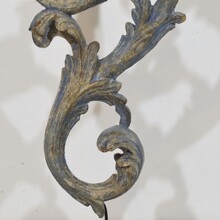 Hand carved wooden baroque style curl ornament, Italy circa 1850