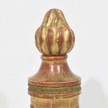 Pair neoclassical carved giltwood finial ornaments, Italy circa 1800-1850