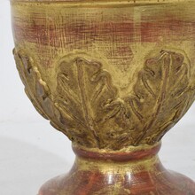 Pair neoclassical carved gilrwood finial ornaments, Italy circa 1800-1850