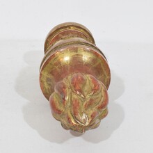 Pair neoclassical carved gilrwood finial ornaments, Italy circa 1800-1850
