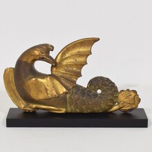 Neoclassical handcarved wooden mythical figure, Italy circa 1780-1820