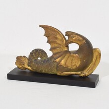 Neoclassical handcarved wooden mythical figure, Italy circa 1780-1820