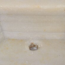 White marble water basin or sink, Italy circa 1750-1800