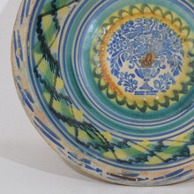 Large glazed earthenware bowl, Spain circa 1750-1850
