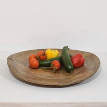 Large wooden bowl/platter, France 18th century.