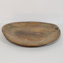 Large wooden bowl/platter, France 18th century.