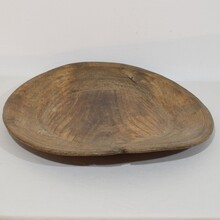 Large wooden bowl/platter, France 18th century.