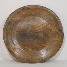 Large wooden bowl/platter, France 18th century.