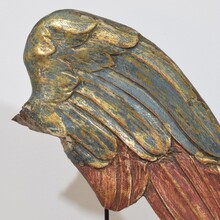 Large carved wooden wing of a baroque angel , Italy circa 1750