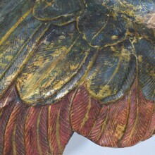 Large carved wooden wing of a baroque angel, Italy circa 1750