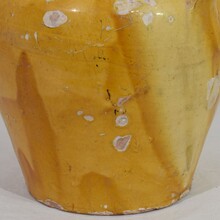 Large yellow glazed terracotta jug or water cruche ( Orjol), France circa 1850