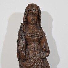 Large flemish medieval gothic carved oak Madonna, The Netherlands circa 1450-1550