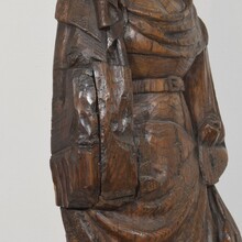 Large flemish medieval gothic carved oak Madonna, The Netherlands circa 1450-1550